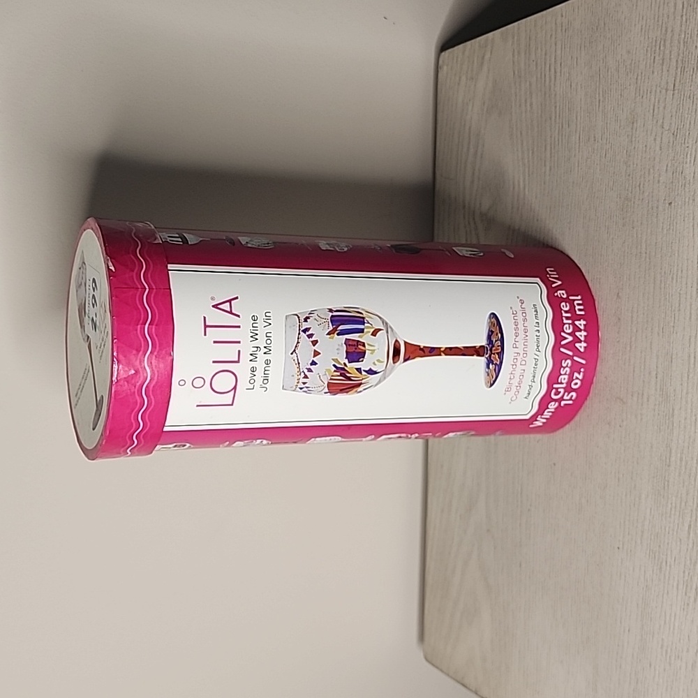 LoLita Love My Wine Birthday Present Wine Glass Gift With Box Collectable